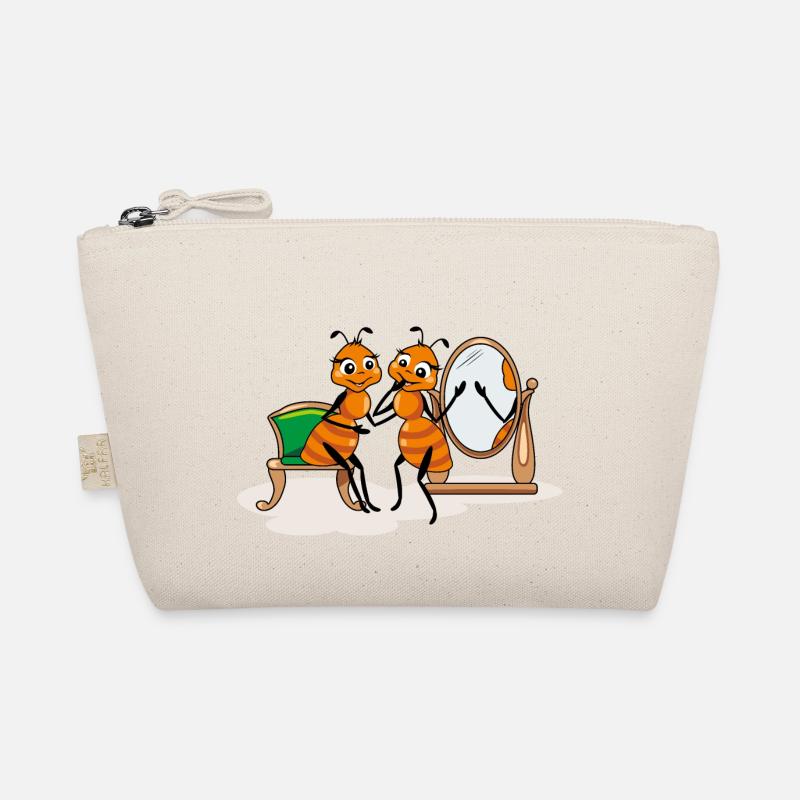 Cartoon happy ant girlfriends Organic Pouch
