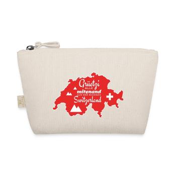 Switzerland Swiss Greetings - Grüetzi mitenand - Organic Pouch - nature - Front