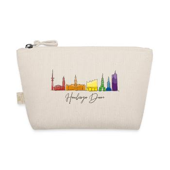 Regenbogen-Stadtlandschaft Aquarell - Bio-Täschchen - Natur - Vorne