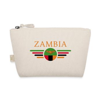 Ich liebe Sambia, Eleganz Stil Design T-Shirt - Bio-Täschchen - Natur - Vorne