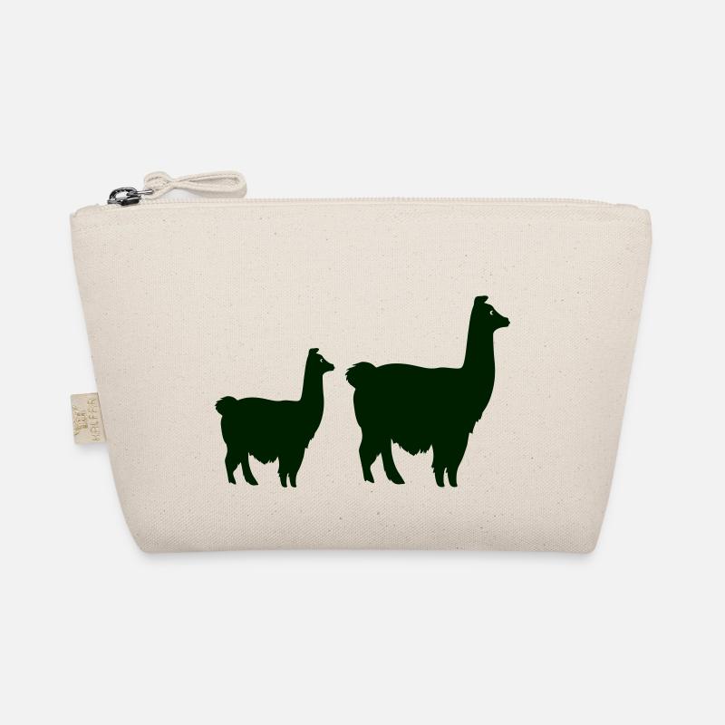 lama silhouette - Bio-Täschchen - Natur