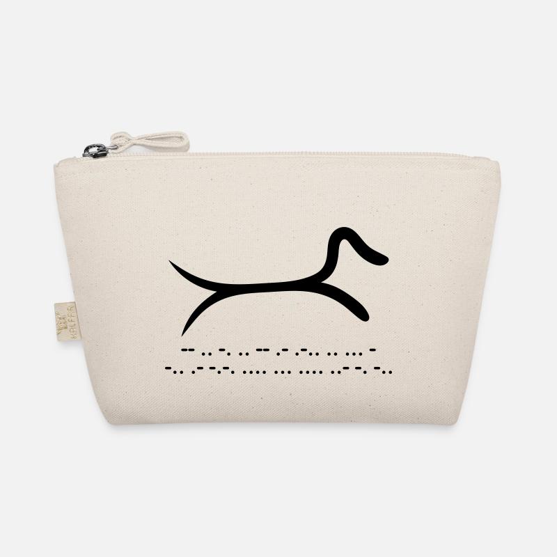 Dachshund with morse code Organic Pouch
