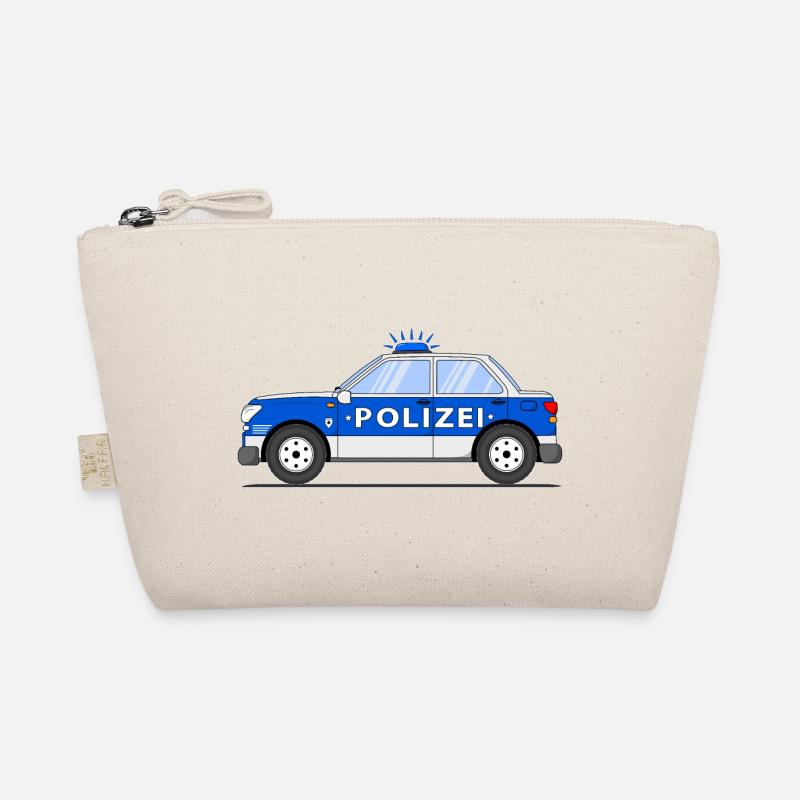 Police car in blue and silver Organic Pouch