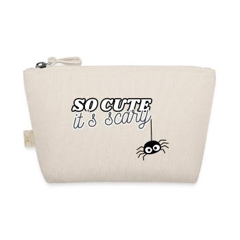 So cute it's scary Baby Halloween Saying - Organic Pouch - nature - Front