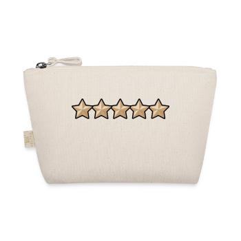Fünf Gold Sterne, 5 stars, Gewinner, Sieger, Beste - Bio-Täschchen - Natur - Vorne
