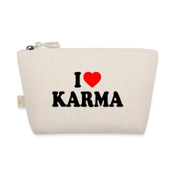 I love karma - Bio-Täschchen - Natur - Vorne