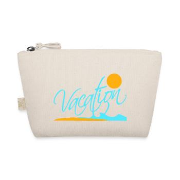 Vacation Spruch Text Sonne Strand Schriftzug Logo - Bio-Täschchen - Natur - Vorne