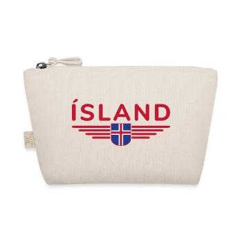 Iceland T-Shirt – Magic of the Northern Lights - Organic Pouch - nature - Front