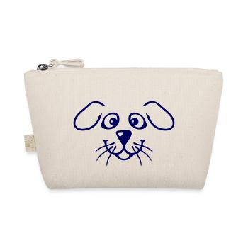 Dog Face Small Happy Pet Head Cute - Organic Pouch - nature - Front