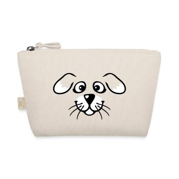 Dog Face Small Happy Pet Head Cute - Organic Pouch - nature - Front