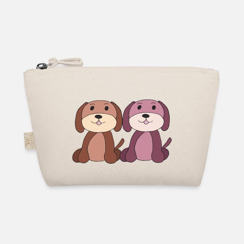 zwei hunde junge mädchen Bio-Täschchen