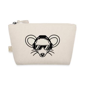 Maus Sonnenbrille Cool Kopfhörer Party Musik hören - Bio-Täschchen - Natur - Vorne
