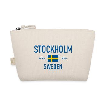 Stockholm - Suède - Sverige Coordonnées du drapeau - Trousse biologique - nature - Devant