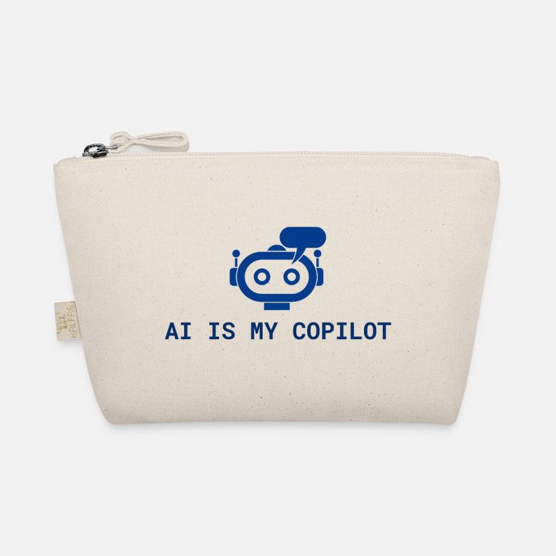 AI is My Copilot - Tech-KI-Design in Blau Bio-Täschchen