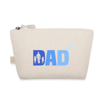 Father of Two Daughters Gift Dad Daughters - Organic Pouch - nature - Front