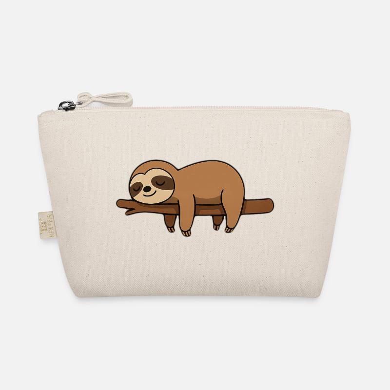 Sleeping sloth on branch Organic Pouch