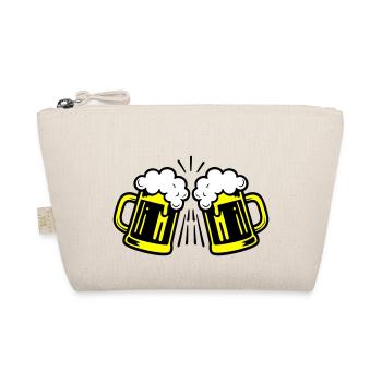 Bier Symbol Bierglas - Bio-Täschchen - Natur - Vorne