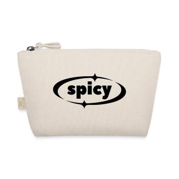 Spicy Statement - Y2K Text Logo with Star Accents - Organic Pouch - nature - Front