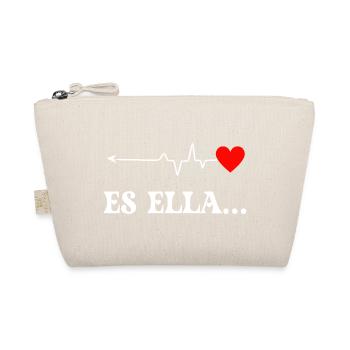 Heartbeat Heart Love Illustration - Organic Pouch - nature - Front