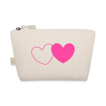 coeur rose coeur rose coeur rouge motif coeur rose - Trousse biologique - nature - Devant