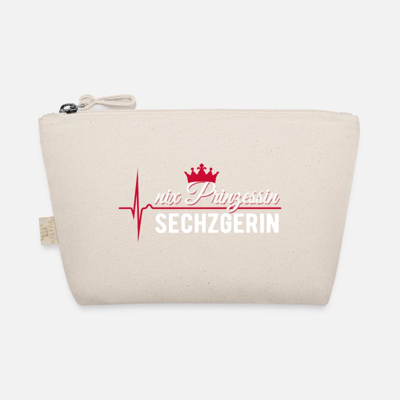 Nix Prinzessin - Sechzgerin - EKG Puls Geschenk - Bio-Täschchen - Natur