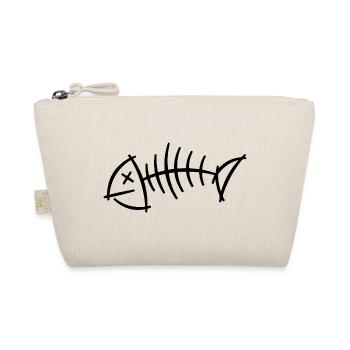 Croquis à chevrons – Motif squelette minimaliste - Trousse biologique - nature - Devant