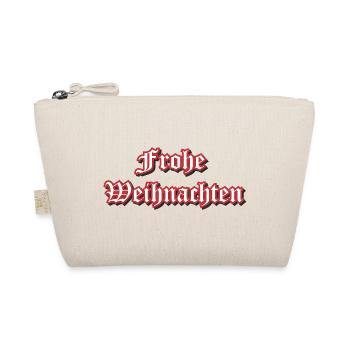 Merry Christmas Gothic Font - Organic Pouch - nature - Front