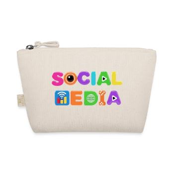 Bunte Social Media Pop Art - Bio-Täschchen - Natur - Vorne