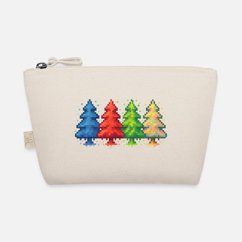 Pixel Forest Christmas Tree gaming Organic Pouch