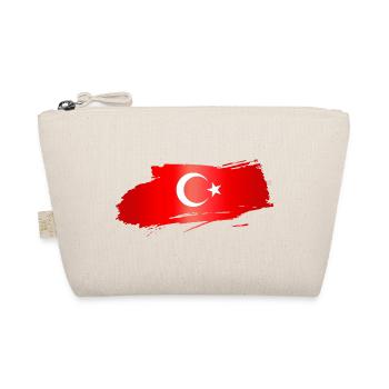 Turkish Flag Brush Stroke - Organic Pouch - nature - Front