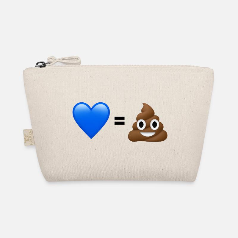 AfD ist Kacke - 💙 = 💩 (Bright Design) - Bio-Täschchen - Natur