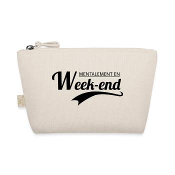 Weekend Humor T-Shirt – Mentally Off - Organic Pouch - nature - Front