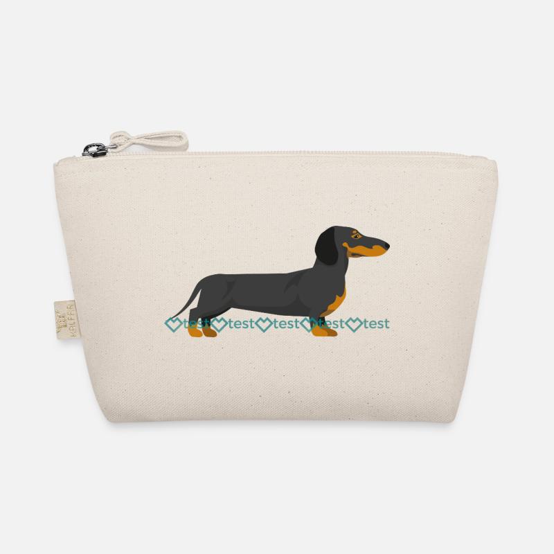 Dachshund silhouette with watermark pattern Organic Pouch