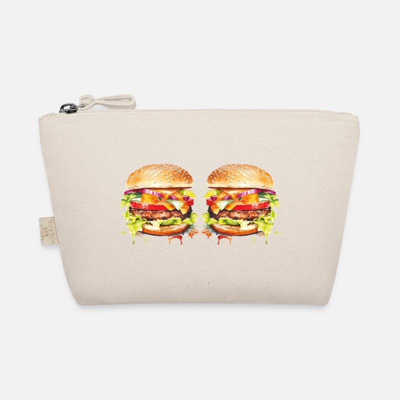 Burger Watercolor Explosion Organic Pouch