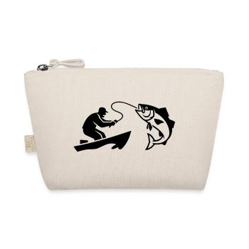 Angler Boat Fish Silhouette - Organic Pouch - nature - Front