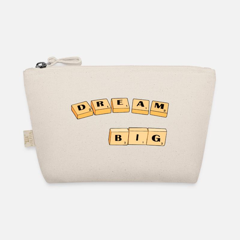 Dream Big Block Typography Organic Pouch