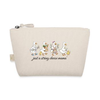 Funny Mama Goose Shirt – String Cheese Mom Gift - Organic Pouch - nature - Front