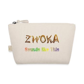ZWOKA Goldtextur Glyphs - Bio-Täschchen - Natur - Vorne