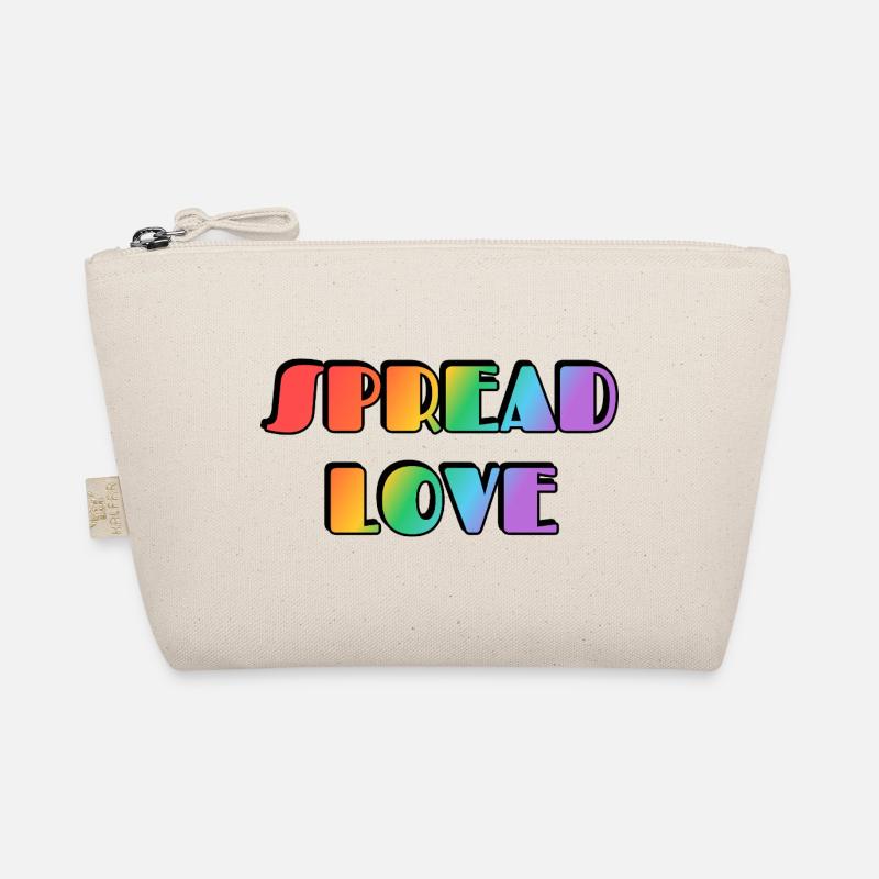Typographie arc-en-ciel Spread Love Trousse biologique