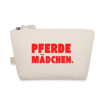 Pferdemädchen – Perfektes Geschenk für Pferdefans - Bio-Täschchen - Natur - Vorne