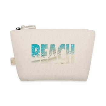 Tropical BEACH Ocean Text Vibe - Organic Pouch - nature - Front