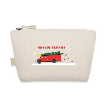 Feuerwehr Weihnachtsbaum Truck - Bio-Täschchen - Natur - Vorne
