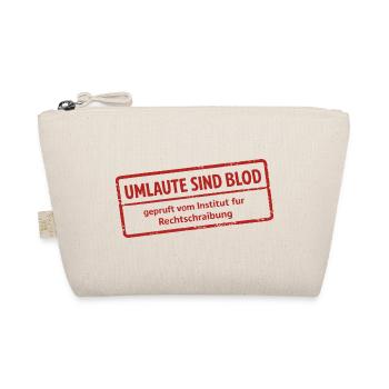 Umlaute sind Blod Stempel - Bio-Täschchen - Natur - Vorne