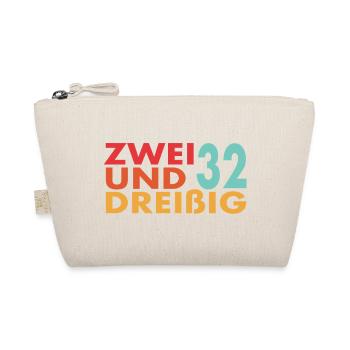 32. Geburtstag Geschenkidee - Bio-Täschchen - Natur - Vorne