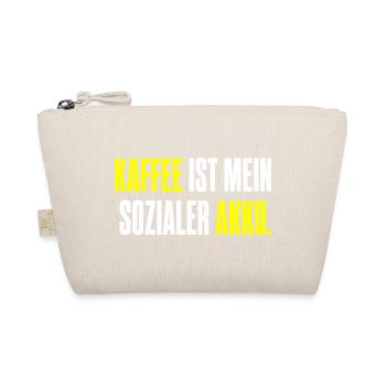 Kaffee ist mein sozialer Akku – Edition 2 - Bio-Täschchen - Natur - Vorne
