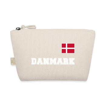 Dänemark Trikot Look – DANMARK mit Fahne Flagge - Bio-Täschchen - Natur - Vorne