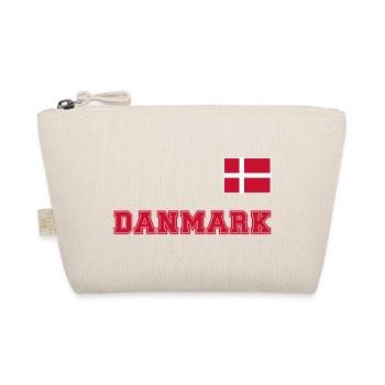 Dänemark Trikot Look – DANMARK mit Fahne Flagge - Bio-Täschchen - Natur - Vorne