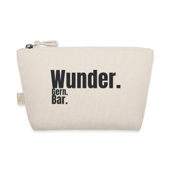 Wunder. Gern. Bar. – Humorvolles Typografie Design - Bio-Täschchen - Natur - Vorne