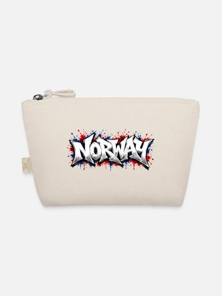 Norway Flag Graffiti - Bio-Täschchen - Natur