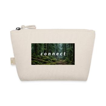 T-Shirt mit Wald-Design: CONNECT - Bio-Täschchen - Natur - Vorne